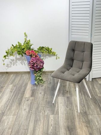 Стул CHILLI-Q графит #14 велюр, белый каркас