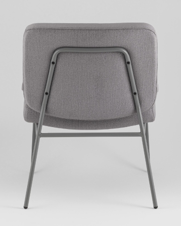 Кресло Эбигейл велюр серый, каркас серый