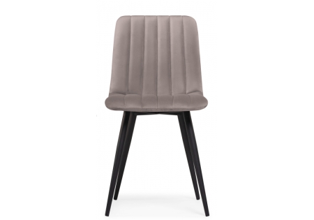 Стул на металлокаркасе Дани латте велюр velutto 08, черный