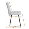 Стул обеденный Medeo бежевый, ткань и металл, мягкое сиденье, без подлокотников