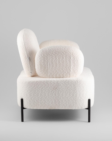Кресло Кэнди ткань букле белый