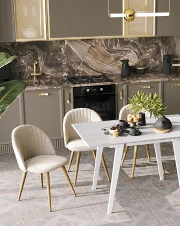 Стол обеденный GUDI 120*75 белый