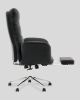 Кресло руководителя Solid TopChairs с оттоманкой черный