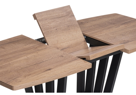 Стол деревянный Эудес дуб галифакс табак, черный