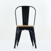 Стул Tolix style Wood черный Стул Tolix style Wood черный