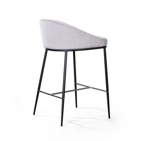 Полубарный стул Barkley микровелюр серый