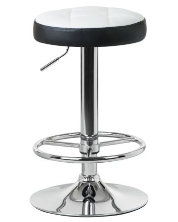 Табурет барный BRUNO бело-черный