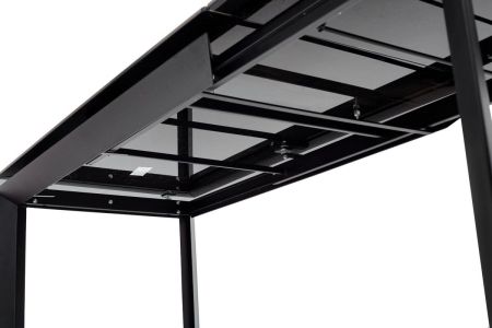 Стол CREMONA 140 KL-61 под дерево итальянская керамика, черный каркас