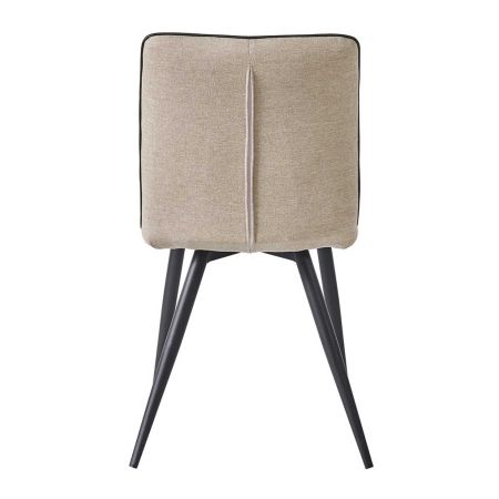 Стул SKY 6800-1 бежевый JJ12-18, черный кант PU, черный металл