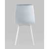 Стул Chilly велюр серо-голубой белые ножки