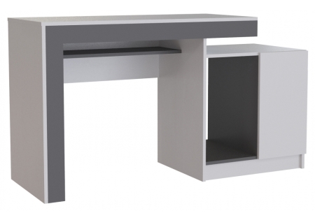 Компьютерный стол Модена белый, графит