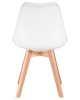 Набор 4 шт Стул обеденный JERRY SOFT, ножки светлый бук сиденья белый (W-02)