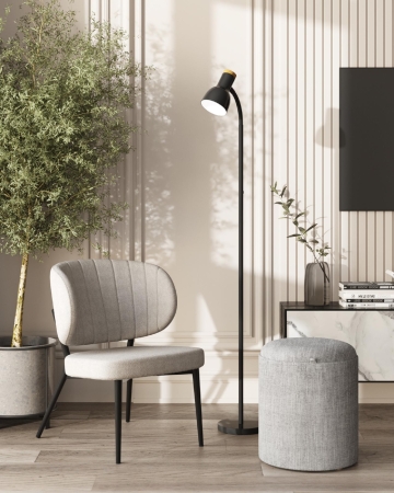 Пуф-столик с ящиком Хюгге S рогожка серый