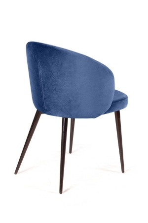 Стул Mont Blanc, бархат синий, черный конус Стул Mont Blanc, бархат синий, черный конус