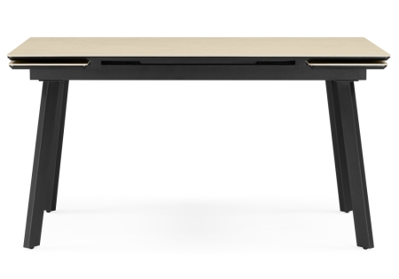 Керамический стол Норман 120(180)х80 okara light yellow, черный