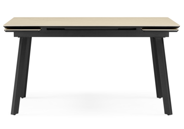 Керамический стол Норман 120(180)х80 okara light yellow, черный