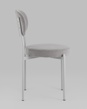 Стул Бриф SN велюр серый каркас светло-серый муар