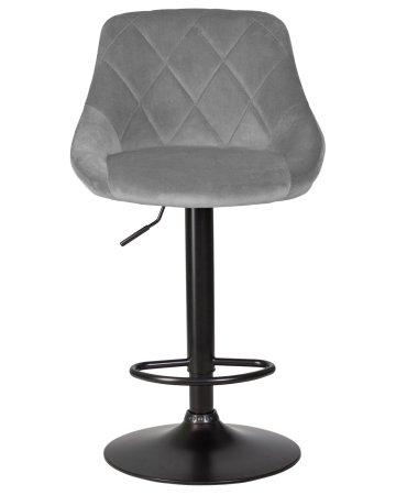 Набор 2 шт Стул барный LOGAN BLACK, серый велюр (MJ9-75)