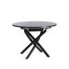 Стол MANZANA ЛДСП, HPL, металл, 100х100+30х75 см, мрамор черный, черный