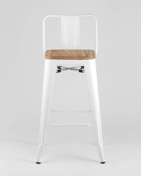 Стул полубарный TOLIX WOOD со спинкой белый глянцевый Стул полубарный TOLIX WOOD со спинкой белый глянцевый