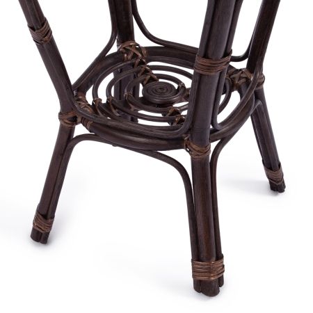 Комплект для отдыха "BAHAMA" (диван + 2 кресла + стол со стеклом) с подушками, грецкий орех