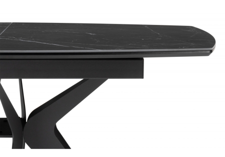 Керамический стол Риполь 140(180)х80 черный мрамор, черный
