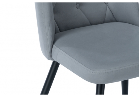 Стул на металлокаркасе Алиссум светло-серый, черный Стул на металлокаркасе Алиссум светло-серый, черный