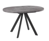 Стол круглый раздвижной "RONDO-90" дымчатая керамика, черный 90/125