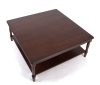 Стол журнальный "Луиджи-16" темный орех, патина темная 110х110хН45