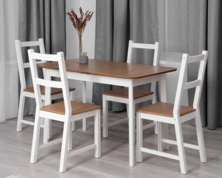 Стол Соната Люкс раздвижной, белые ножки