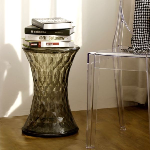 Стул-пуф Stone прозрачный серый Стул-пуф Stone прозрачный серый