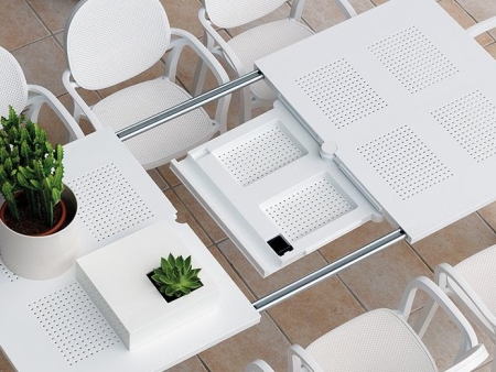 Стол пластиковый раздвижной Libeccio белый