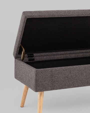 Банкетка Сторми с ящиком темно-серый