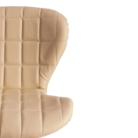 Стул барный AVIONIC бежевый, экокожа и металл, мягкое сиденье, без подлокотников