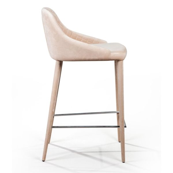 Полубарный стул Douglas бархат бежевый Полубарный стул Douglas бархат бежевый