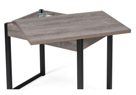 Стол деревянный Ибби 90(128)х64х77 рошелье, черный матовый