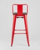 Стул барный TOLIX WOOD со спинкой красный глянцевый
