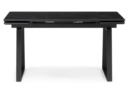 Керамический стол Джек 140(200)х80 черный мрамор, черный