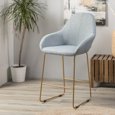 Кресло полубар Kent Грей/Линк золото