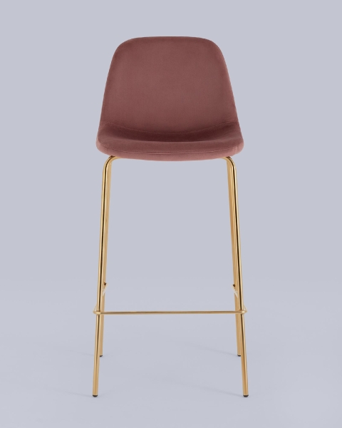 Стул барный Валенсия SN велюр пыльно-розовый золотые ножки 2 шт. Стул барный Валенсия SN велюр пыльно-розовый золотые ножки 2 шт.