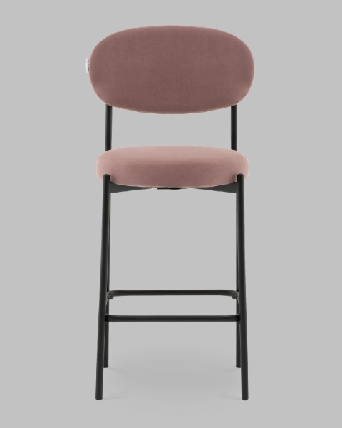 Стул полубарный Бриф DD велюр пыльно-розовый