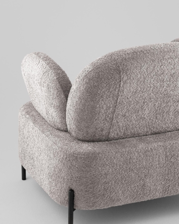Кресло Кэнди ткань букле светло-серый