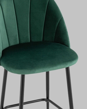Стул полубарный Логан SN велюр зелёный